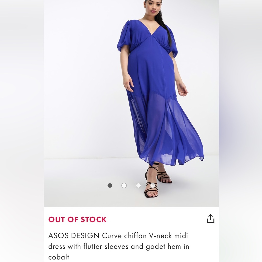 ASOS Curve Cobalt Maxi Dress